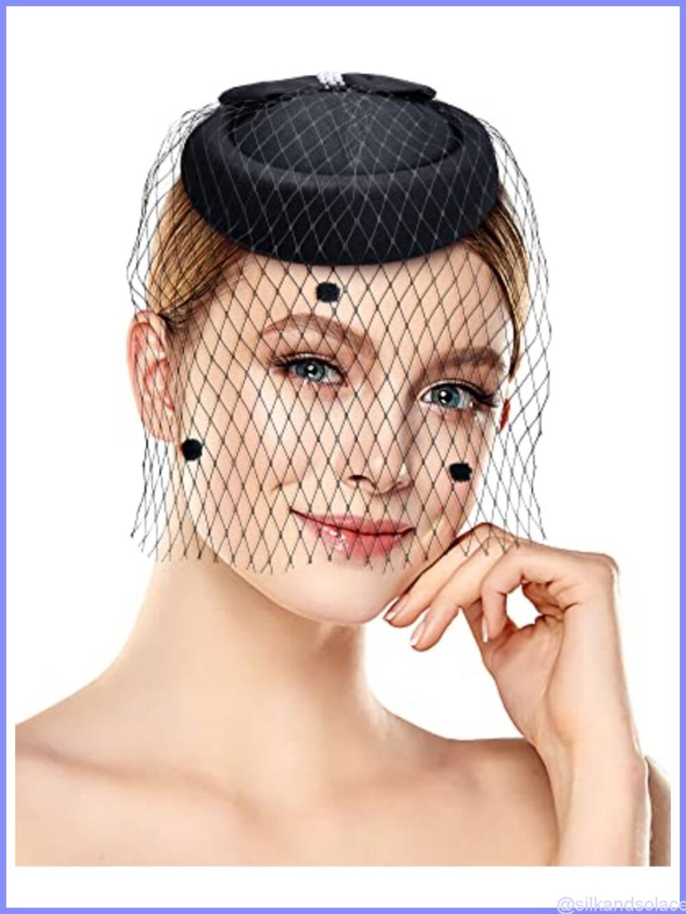 Pearl Mesh Fascinator Headband with Veil Bowknot for Tea Party Wedding